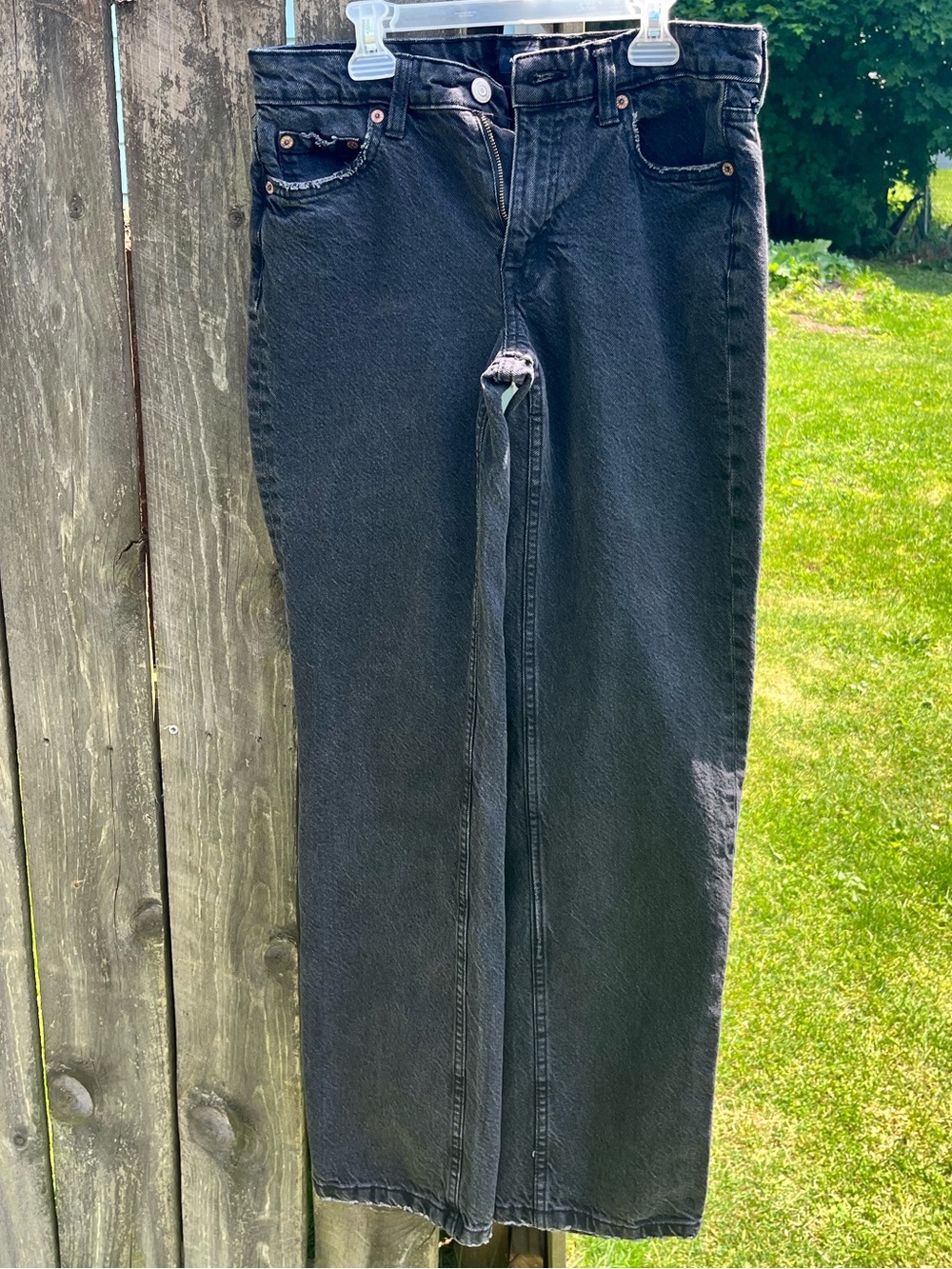 NW/OT Black Straight-Leg Jeans Aéropostale Y2K Low Rise Baggy Jeans Black Size 2